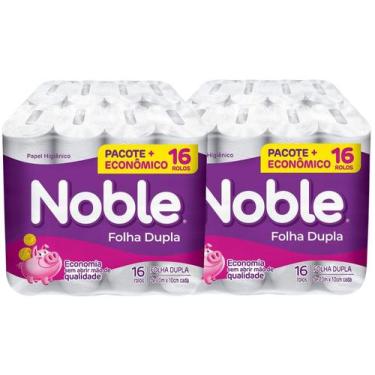 Imagem de Kit Papel Higiênico Folha Dupla Noble - 2 Pacotes com 16 Unidades cada