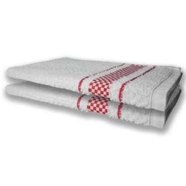 Imagem de 2 Panos De Prato Atoalhado Felpudo 370g/m² Premium Vermelho
