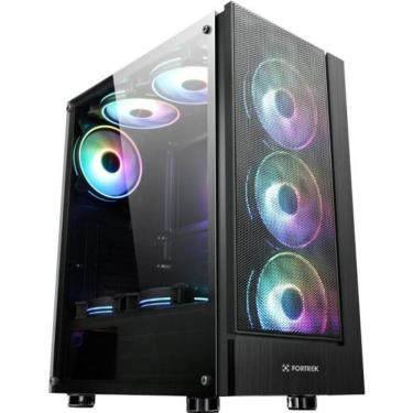 Imagem de Gabinete Gamer Fortrek Cruiser Mid Tower Rgb Preto [f002]