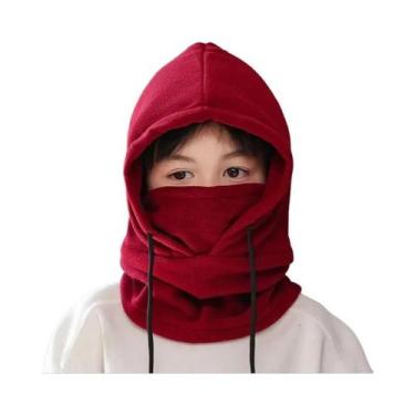 Imagem de Gorro De Inverno Infantil Em Plush Fleece, Balaclava À Prova De Vento,