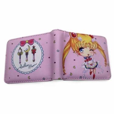 Imagem de Carteira Sailor Moon Tsukino Usagi Anime Characters em couro PU - Yiwe