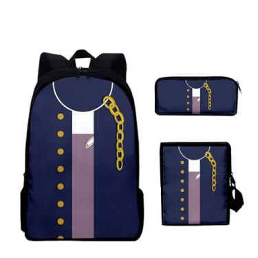 Imagem de Conjunto de mochilas Jojos Bizarres Adventures School, 3 peças para cr