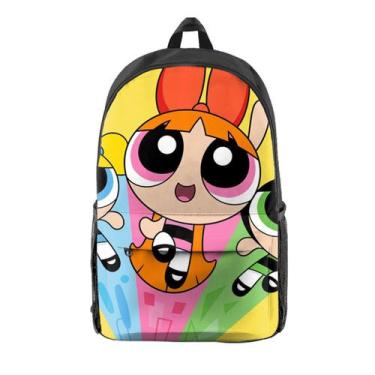 Imagem de Mochila Powerpuff Girls Bubbles Cartoon Kids School 26x15x44cm - Yiwei