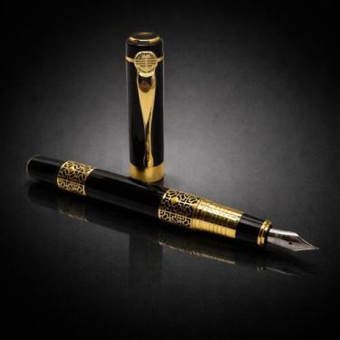 Imagem de Caneta tinteiro executiva presente luxo metal 0,5mm gn2705 - LUYKE