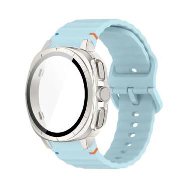 Imagem de Pulseira De Silicone 2 Em 1 Para Samsung Galaxy Watch 7 40mm 44mm E Ca