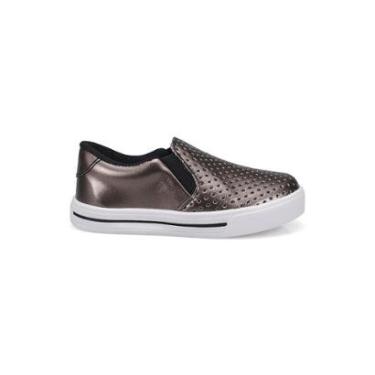 Imagem de Tênis Feminino Infantil Slip On Metalizado Chumbo-Feminino