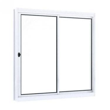 Imagem de Janela de Aço de Correr 100x150cm 2 Folhas com Vidro Riobras