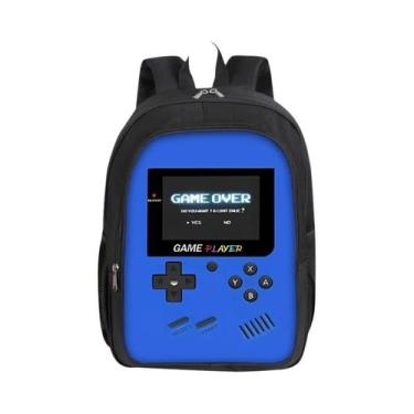 Imagem de Mochila Casual Para Crianças Com Padrão De Console De Jogos, Dupla Cam