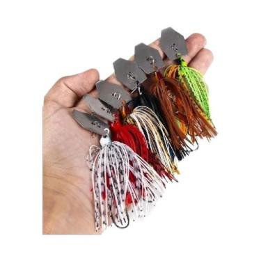 Imagem de Isca Artificial Chatterbait Sem Engate Com Plantas, 10cm, 6 Peças, Com