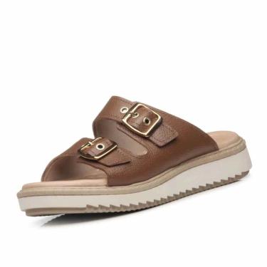 Imagem de Chinelo Feminino em Couro Conforto Moda Pegada