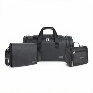 Imagem de Kit Viagem Pasta Notebook + Mala + Necessaire Viccina, Preto