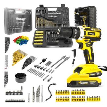 Imagem de Parf Carbon Bateria 21V+Brocas Max Drill+Jogo Ferramentas - Titanium P