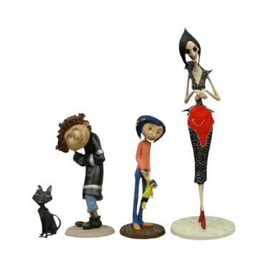 Imagem de Conjunto De 3 Bonecos Articulados Coraline, Sr. Bobinski E Gato Fantas