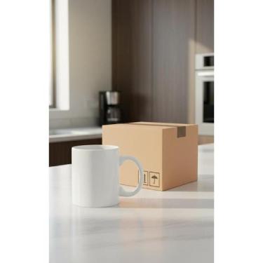 Imagem de 12 Canecas Brancas Cerâmica 325ml Para Sublimação Qualidade - Congratu