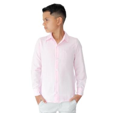 Imagem de Camisa Social Slim Manga Longa Infantil de Menino Noivinho - Ewg Moda 