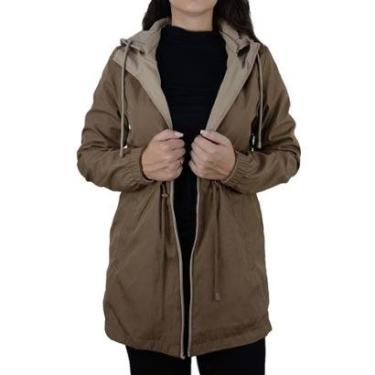 Imagem de Jaqueta Feminina Pellini Dupla Face Marrom Bege - PL-4903-Feminino