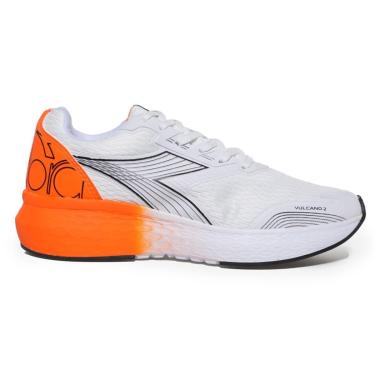 Imagem de Tênis Esportivo Masculino Diadora Vulcano 2 Branco e Laranja 42 BRANCO/LARANJA/PRETO Diadora-Masculino