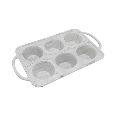 Imagem de Forma para Cupcake Le Marble em Silicone com 6 Furos