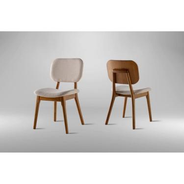 Imagem de Cadeiras Madeira Maciça Estofada - Zara - Requinte Salas