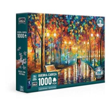 Imagem de Quebra Cabeça Leonid Afremov Som Chuva 1000pç Game Office