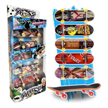 Imagem de Skate Fingerboard De Dedo Lixa Rolamento + Peças Brinquedo M - Congrat