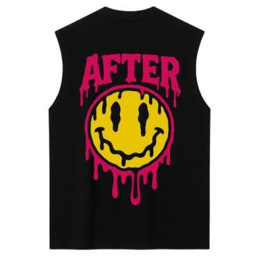Imagem de Regata Oversized Preta Smile Dark - Estilo Streetwear em Algodão 100% 