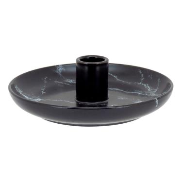 Imagem de CASTIÇAL PORTA VELAS CERÂMICA 5x15x15cm PRETO