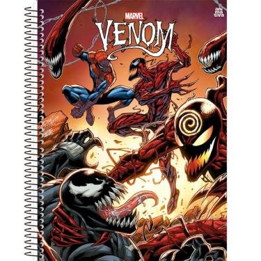 Imagem de Caderno Espiral Universitário Estampa Venom Animativa Estampa 3 Capa Dura 80 Folhas 200X275MM 1 Unidade