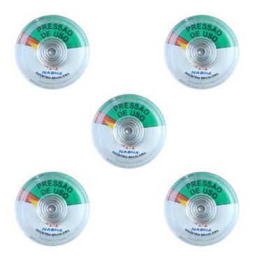 Imagem de Manometro indicador pressao de uso Gás Botijão rosca 1/8 visor 35 mm 5