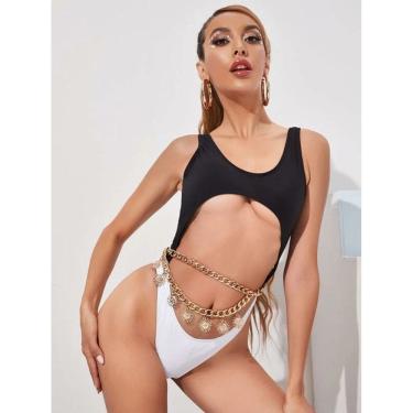 Imagem de Cinto Bijuteria Jóia Biju De Corpo Corrente Dourada E Sol