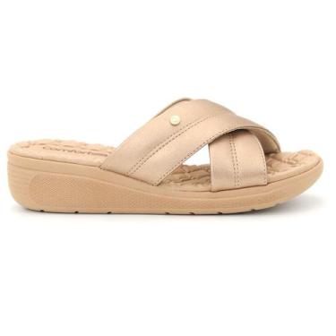Imagem de Tamanco Comfortfllex 2586301 Salto Anabela Baixo Feminino - Comfortfle
