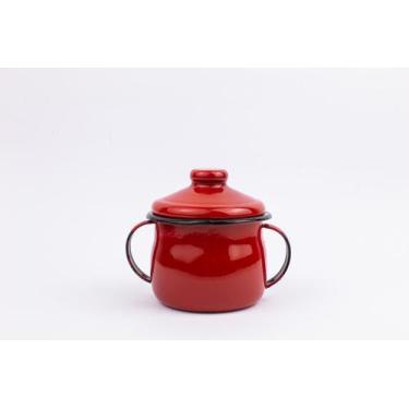 Imagem de Açucareiro esmaltado Vermelho 239g atóxico ESMALTADOS SILVA 2279
