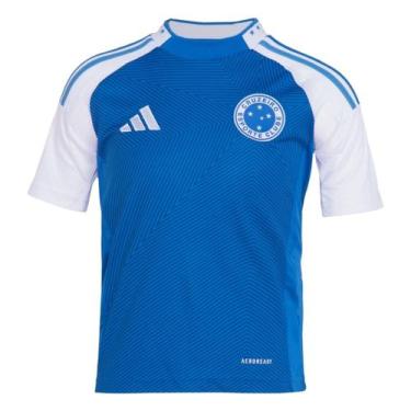Imagem de Camisa Adidas Cruzeiro Uniforme 1 25/26 Torcedor Infantil, Azul, Branc