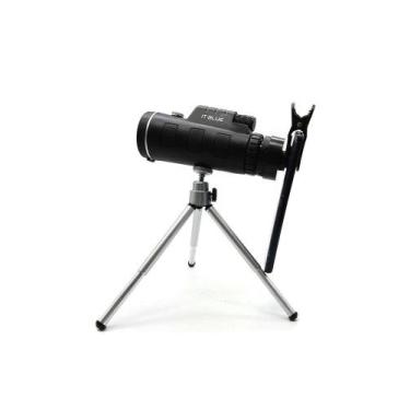 Imagem de Luneta Telescópio Monóculo Tático Com Tripé e Suporte Acoplar Celular 