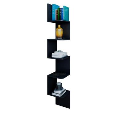 Imagem de Prateleira Para Canto De Parede Kit Canto - Preto - Multivisão