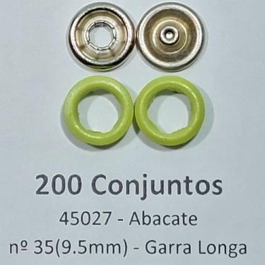 Imagem de Botões de Pressão Nº 35 Tic-Tac Colorido Latão Sortidos Abacate 9,5mm 