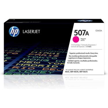 Imagem de Toner Original HP CE403A 507A Magenta  Impressão Colorida HP LaserJet 