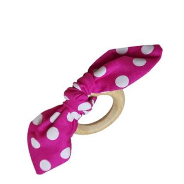 Imagem de Porta Guardanapo Laço de Tecido - 4 Pçs - OR com amor!, Pink