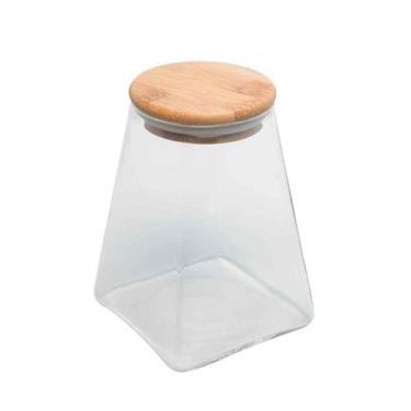 Imagem de Porta Mantimento de Vidro Borossilicato com Tampa de Bambu 500 ml Wolf