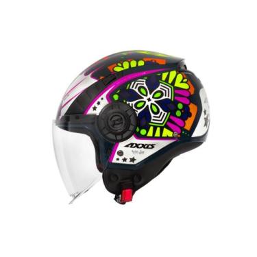 Imagem de Capacete Masculino Feminino Axxis Aberto Preto Moto Metro, 60, STAR WH