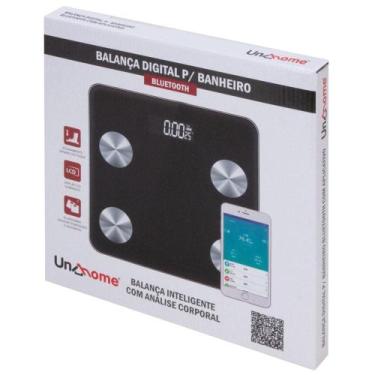 Imagem de Balança Digital p/ Banheiro com Bluetooth - UNY GIFT COMÉRCIO DE IMP. 