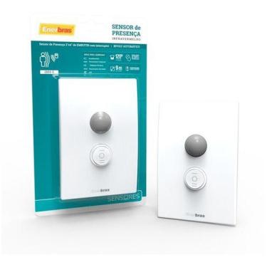 Imagem de Sensor De Presença Iluminação Embutir Parede 120º 1503 Bivolt - Enerbr