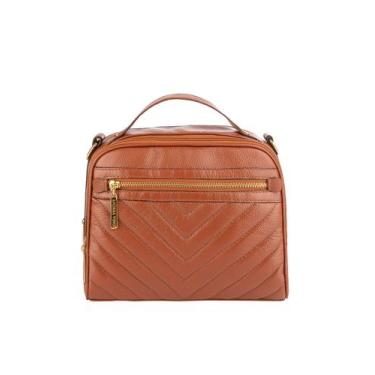 Imagem de Bolsa de mão em couro Lara preta Feminino - Andrea Vinci, Whisky