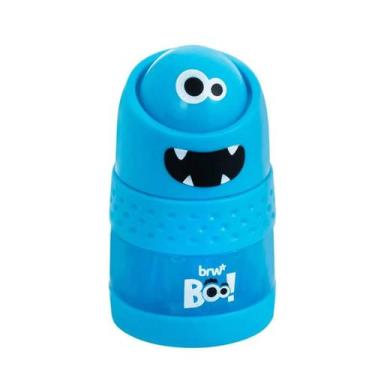 Imagem de Apontador com depósito 2 furos com borracha Monstro Brw, Azul