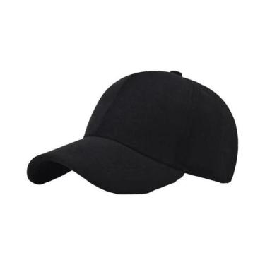 Imagem de Boné Snapback Unissex de Camurça - Chapéu Hip Hop para Outono, Preto