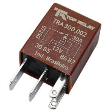 Imagem de Mini Relé Auxiliar Universal 12V 4 Terminais 30A - TOP RELAY