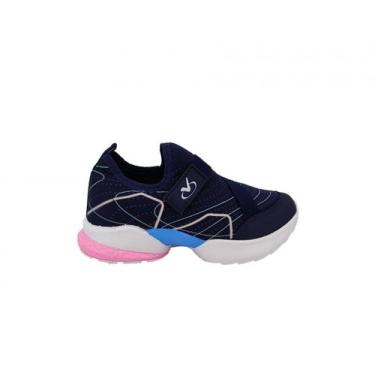 Imagem de Tênis Infantil Via Vip Slip On Menina VV9009, Azul, Rosa, 31