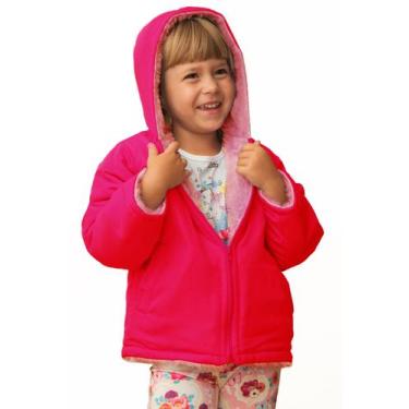 Imagem de Jaqueta Infantil Forrado Com Pelúcia grossa e capuz Inverno - BLACK SA