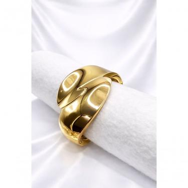 Imagem de Bracelete Feminino 13001F Liga Metálica 6cm X 5cm Dourado Largo Moderno Elegante
