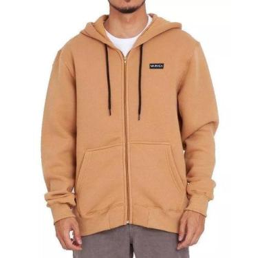 Imagem de Moletom RVCA Aberto Swift Patch WT23 Masculino Caqui, P, Harvest gold